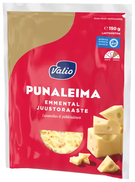EMMENTAL PUNALEIMA RAASTE 150G - Juustoraasteet - 6408430031542 - 1